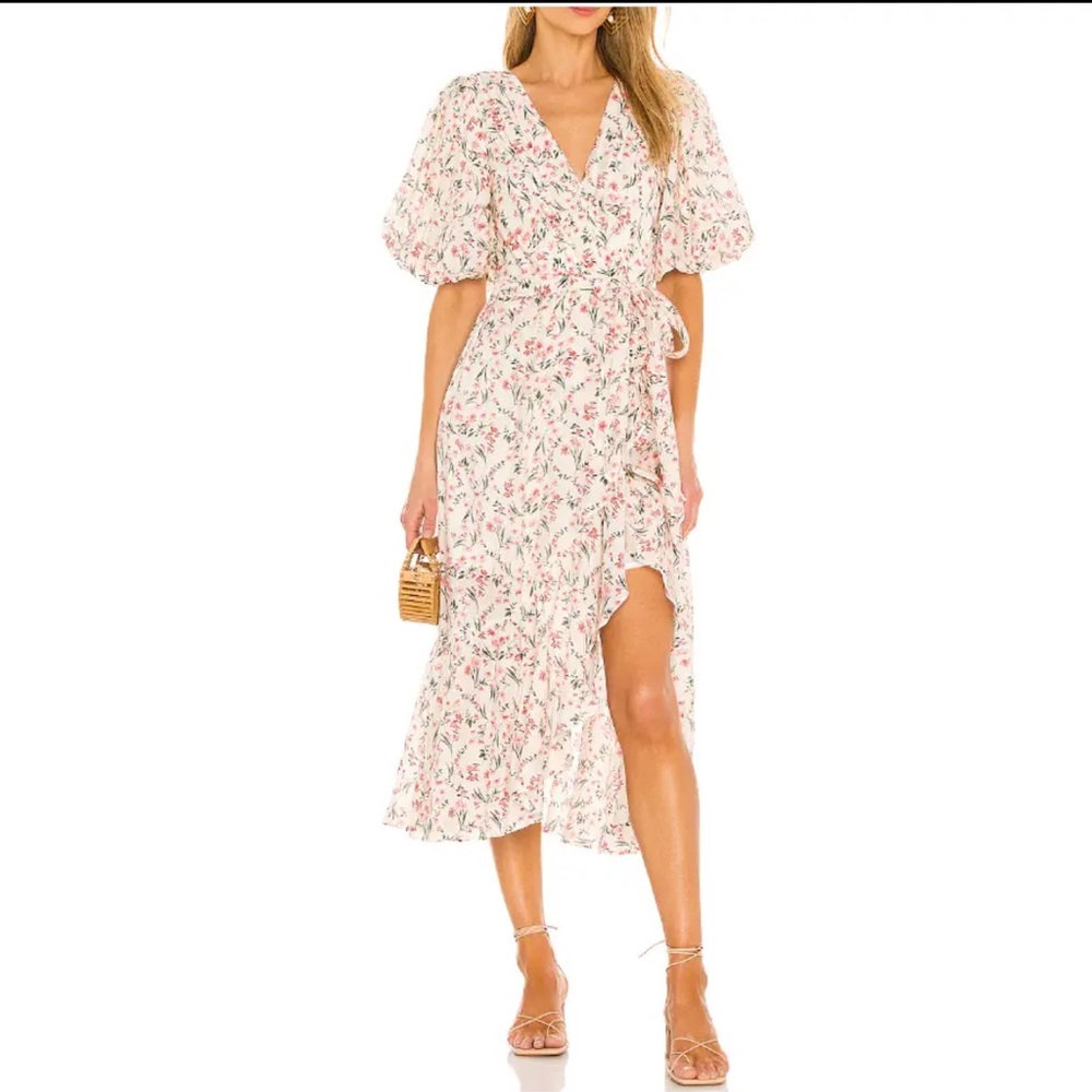 Revolve x MINKPINK Kasey Puff Sleeve Midi Dress